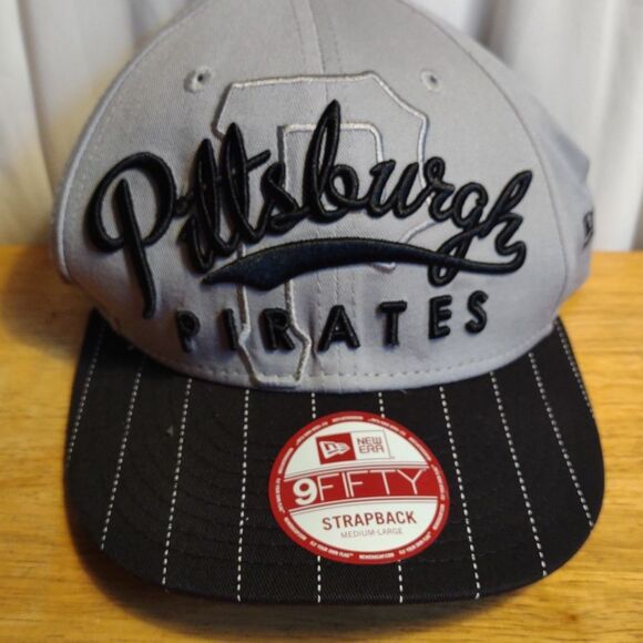 New Era 9Fifty Pittsburgh Pirates Pinstripe Strapback Hat - New - Picture 2 of 10